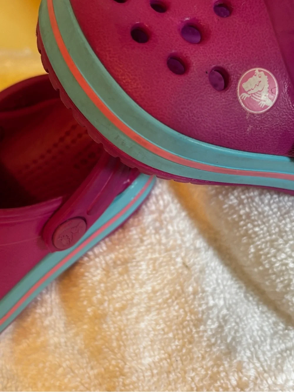 Crocs Kids Bayaband Clog Pink Teal Blue Slip On Water Shoes Toddler Size C4 C5